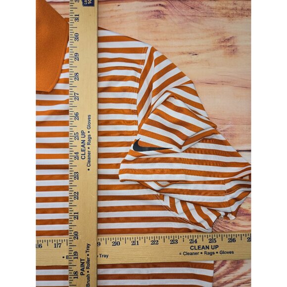 Nike Dri-Fit Mens Orange Striped Golf Polo Shirt XL - Picture 7 of 7